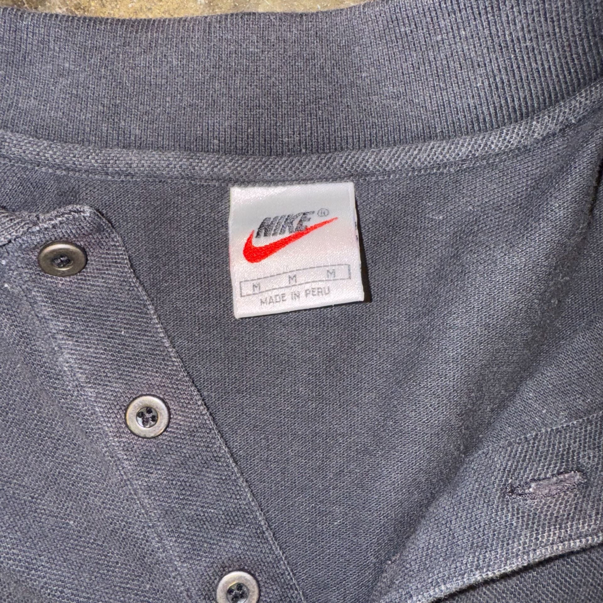 1990s Vintage Nike Polo Shirt Black Size M 4
