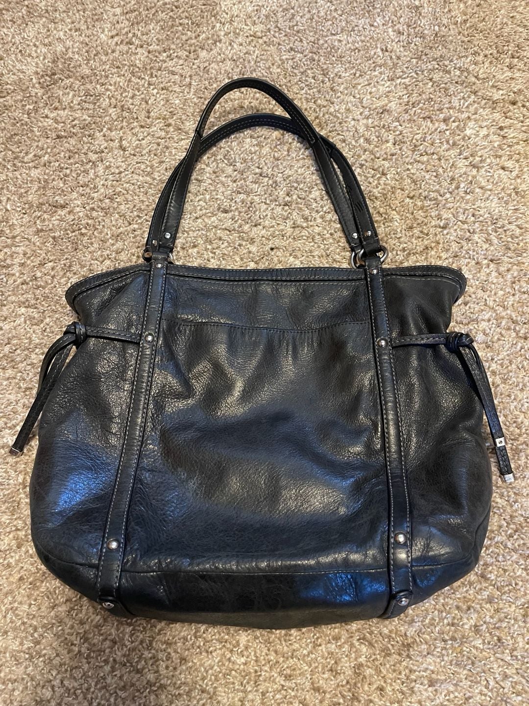 COACH Audrey Perforated Logo Large Black Leather 11