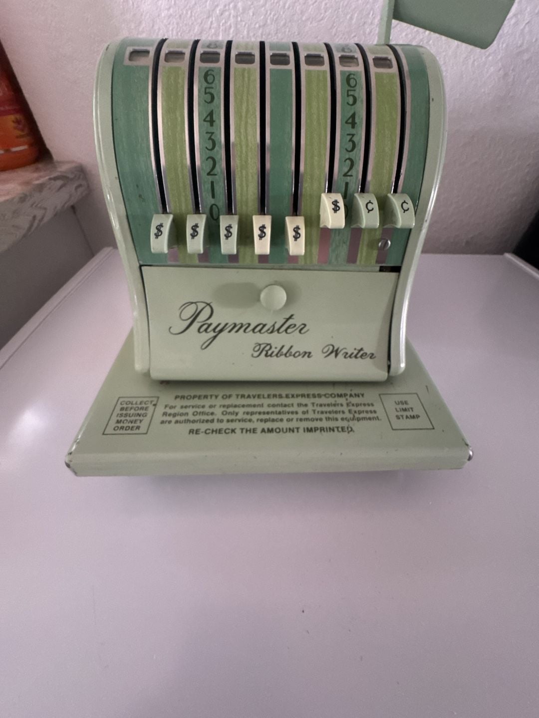 Vintage Paymaster Ribbon Writer Check Protector Machine 7