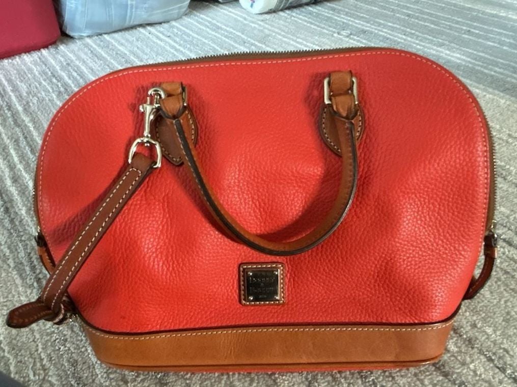 Dooney & Bourke Pebble Grain Leather Dome Satchel Bag 2