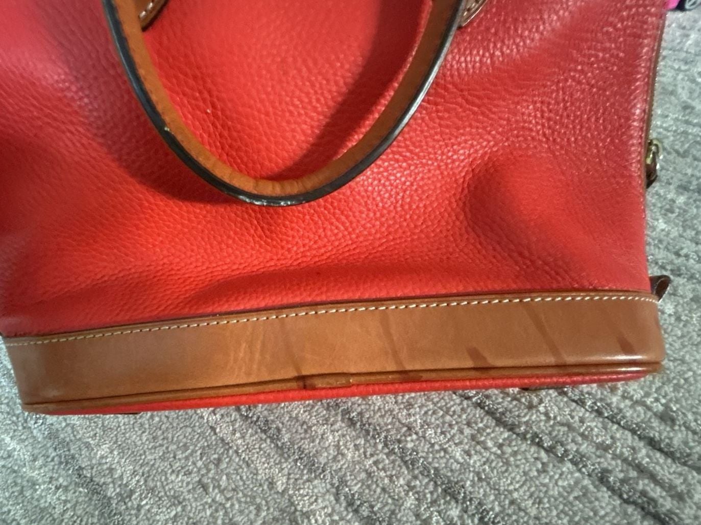 Dooney & Bourke Pebble Grain Leather Dome Satchel Bag 5