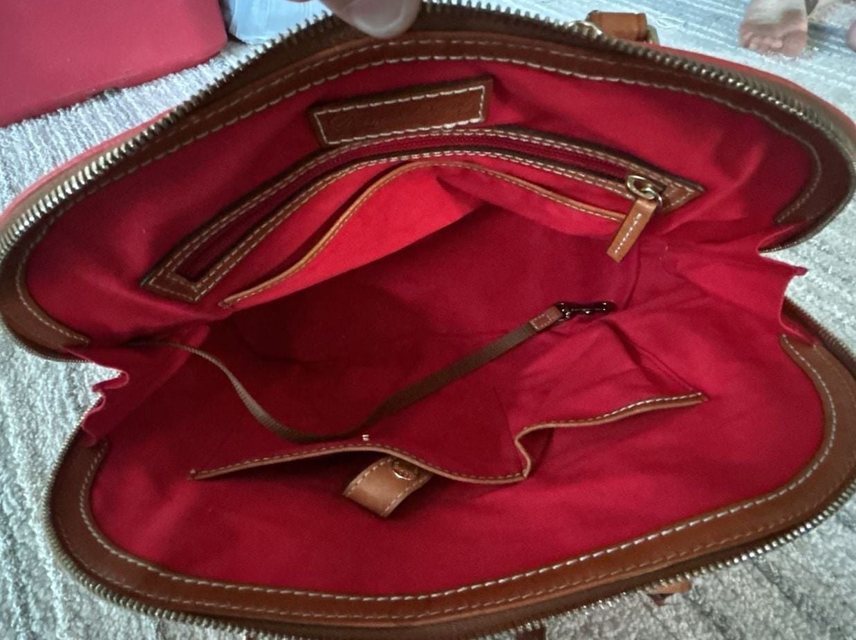 Dooney & Bourke Pebble Grain Leather Dome Satchel Bag 7