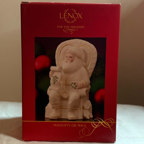 Lenox For The Holidays Naughty or Nice Santa Figurine