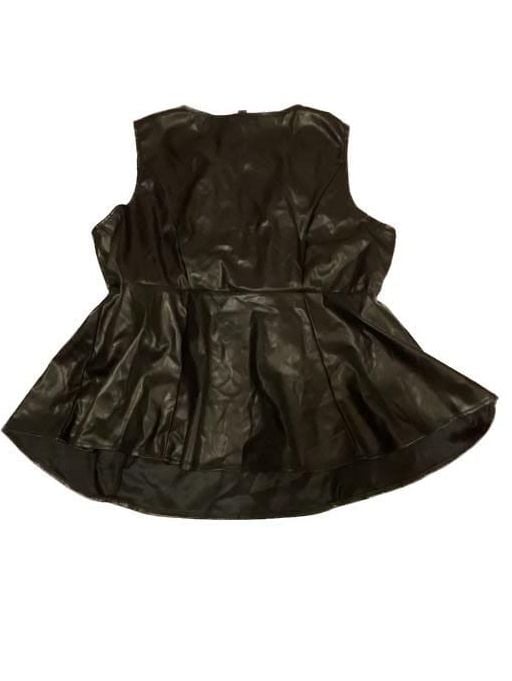 Torrid Black Faux Leather Lace-Up Peplum streetwear (2X) 7