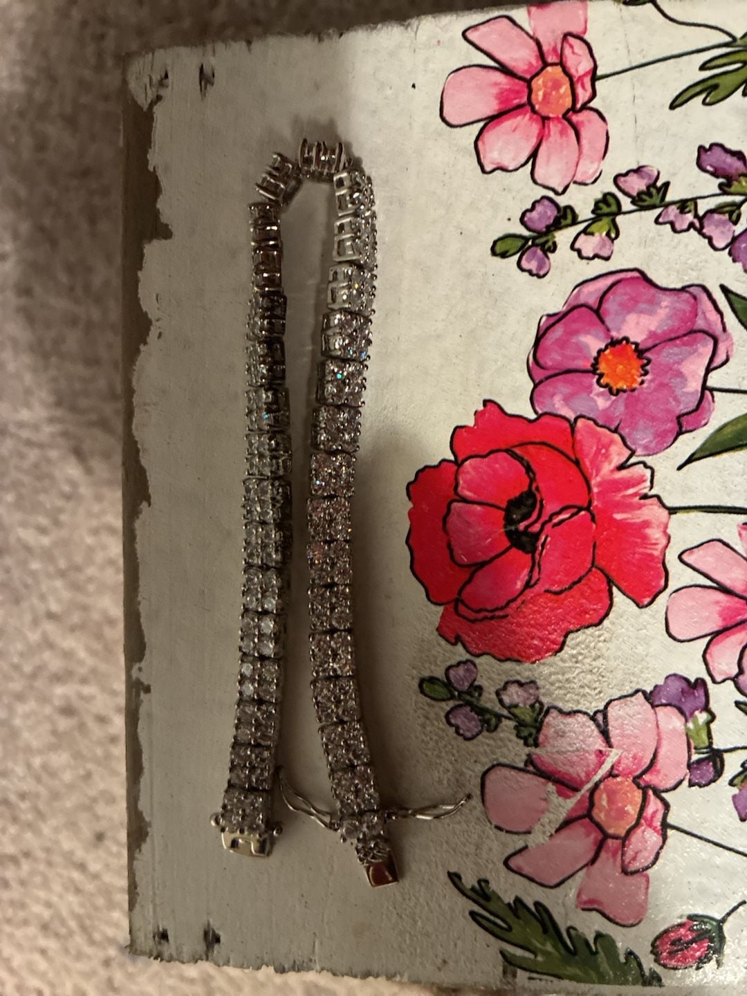 Silver Rhinestone Bracelet 1