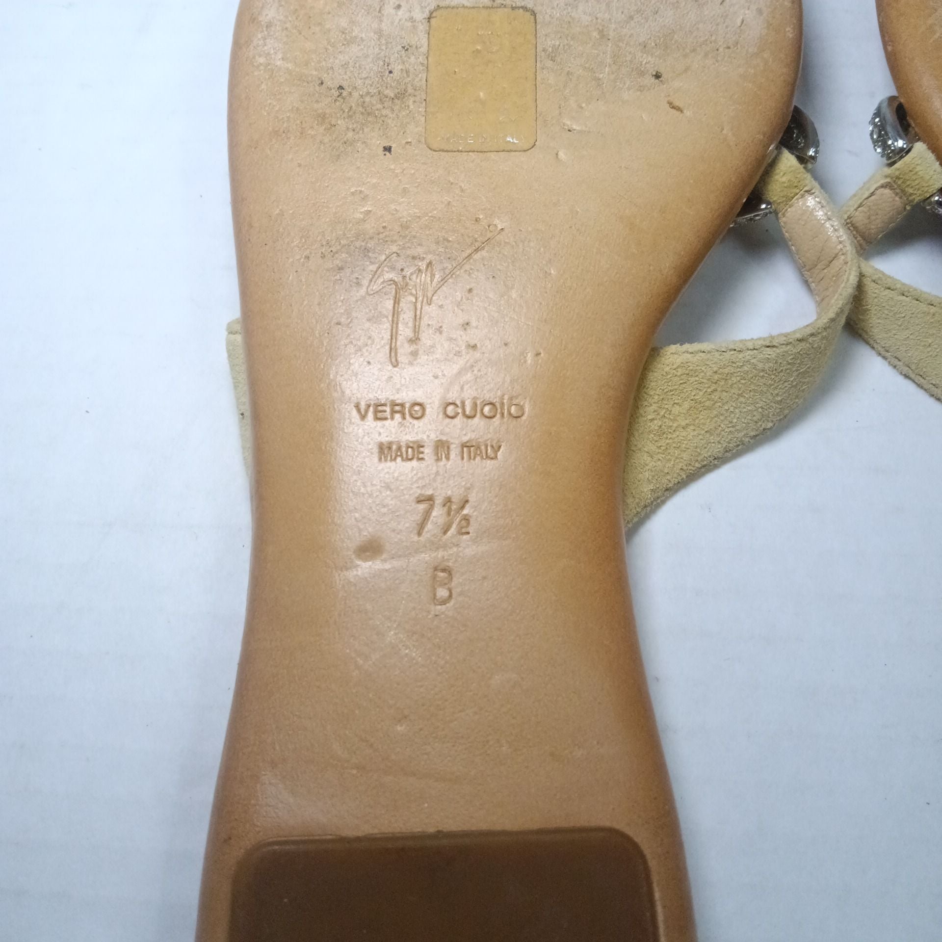 Giuseppe Zanotti Crystal Embellished Suede Thong Sandals Size 7.5B 9