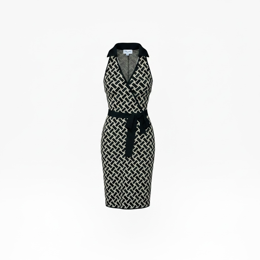 Diane von Furstenberg Sleeveless Knit Wrap Dress Size S 2