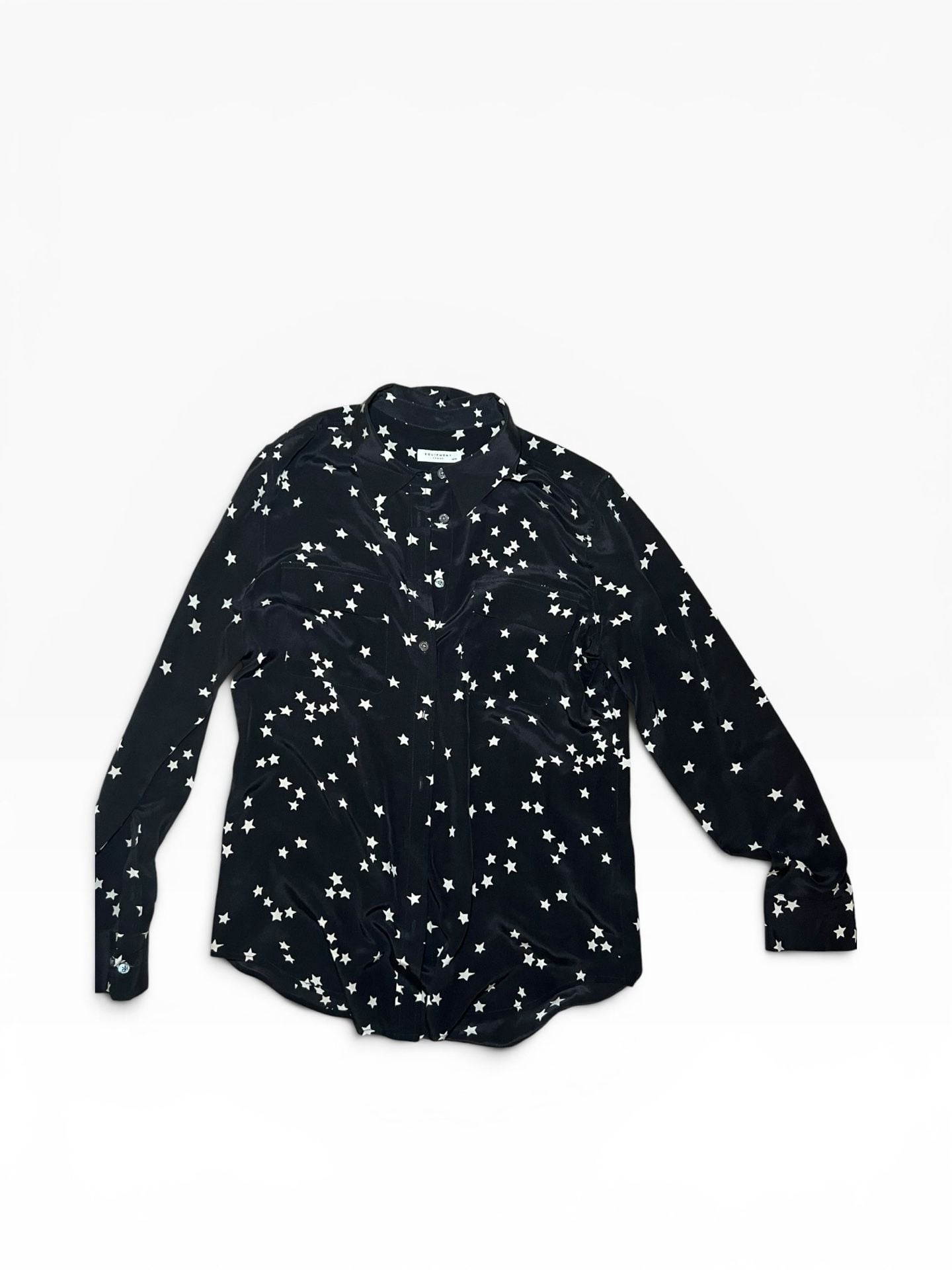 Equipment Femme Silk Star Print Button Down Shirt Size M 4
