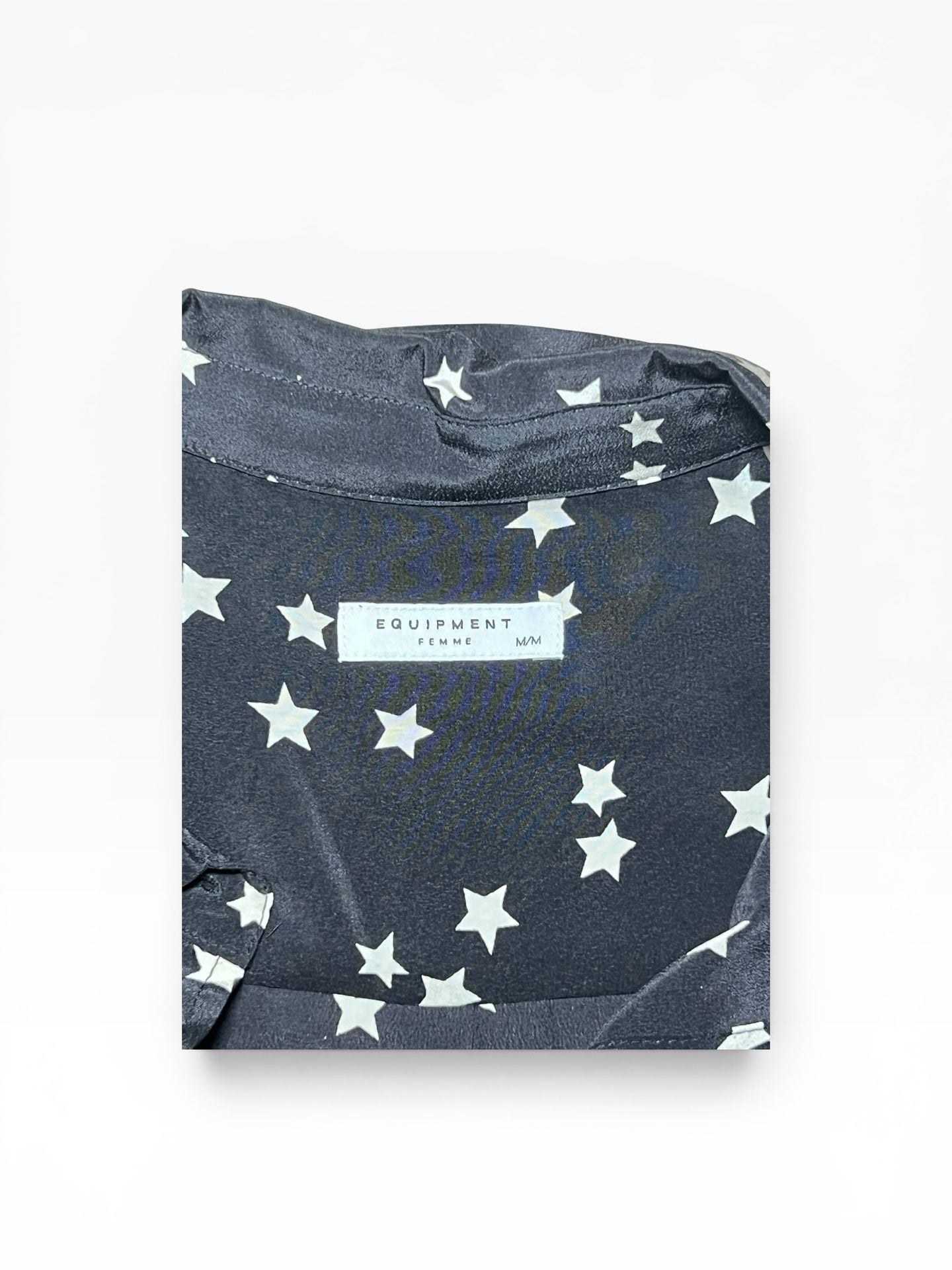 Equipment Femme Silk Star Print Button Down Shirt Size M 6