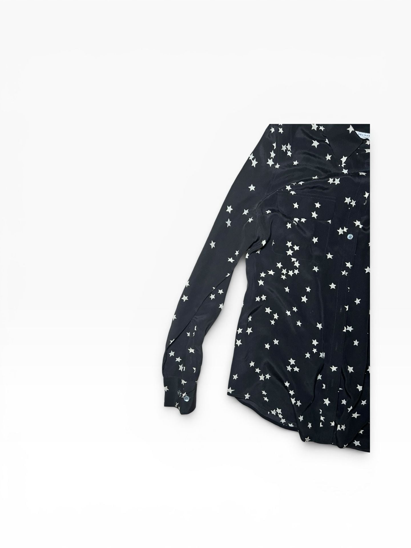 Equipment Femme Silk Star Print Button Down Shirt Size M 9
