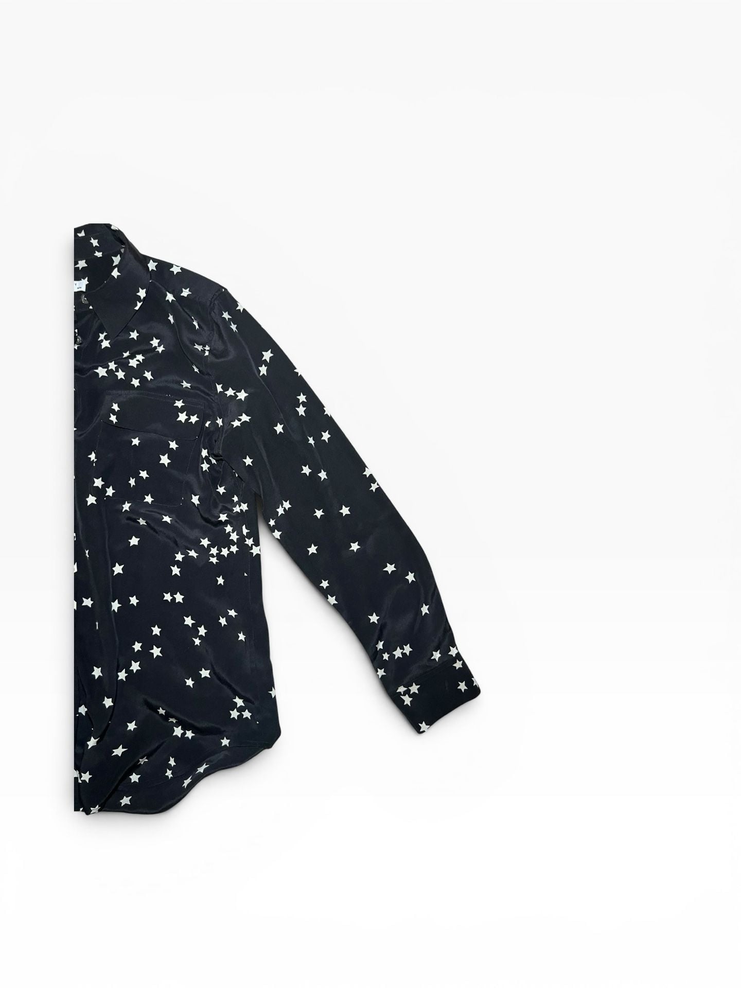 Equipment Femme Silk Star Print Button Down Shirt Size M 10