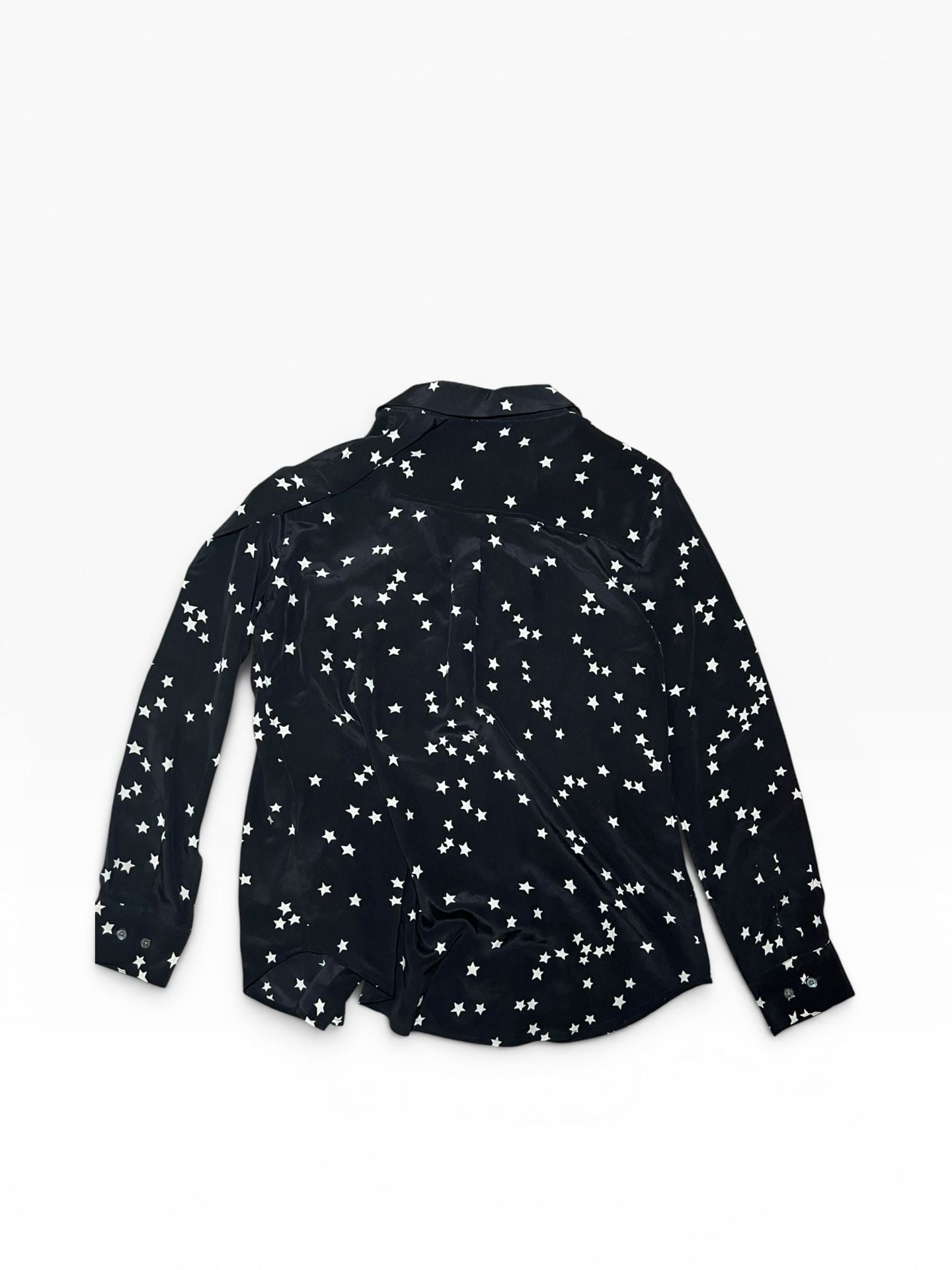 Equipment Femme Silk Star Print Button Down Shirt Size M 11