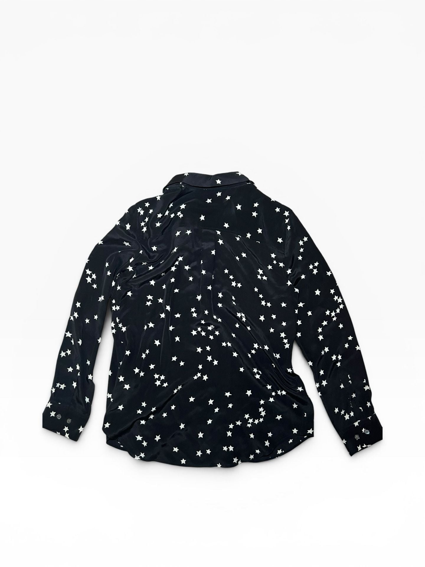 Equipment Femme Silk Star Print Button Down Shirt Size M 13