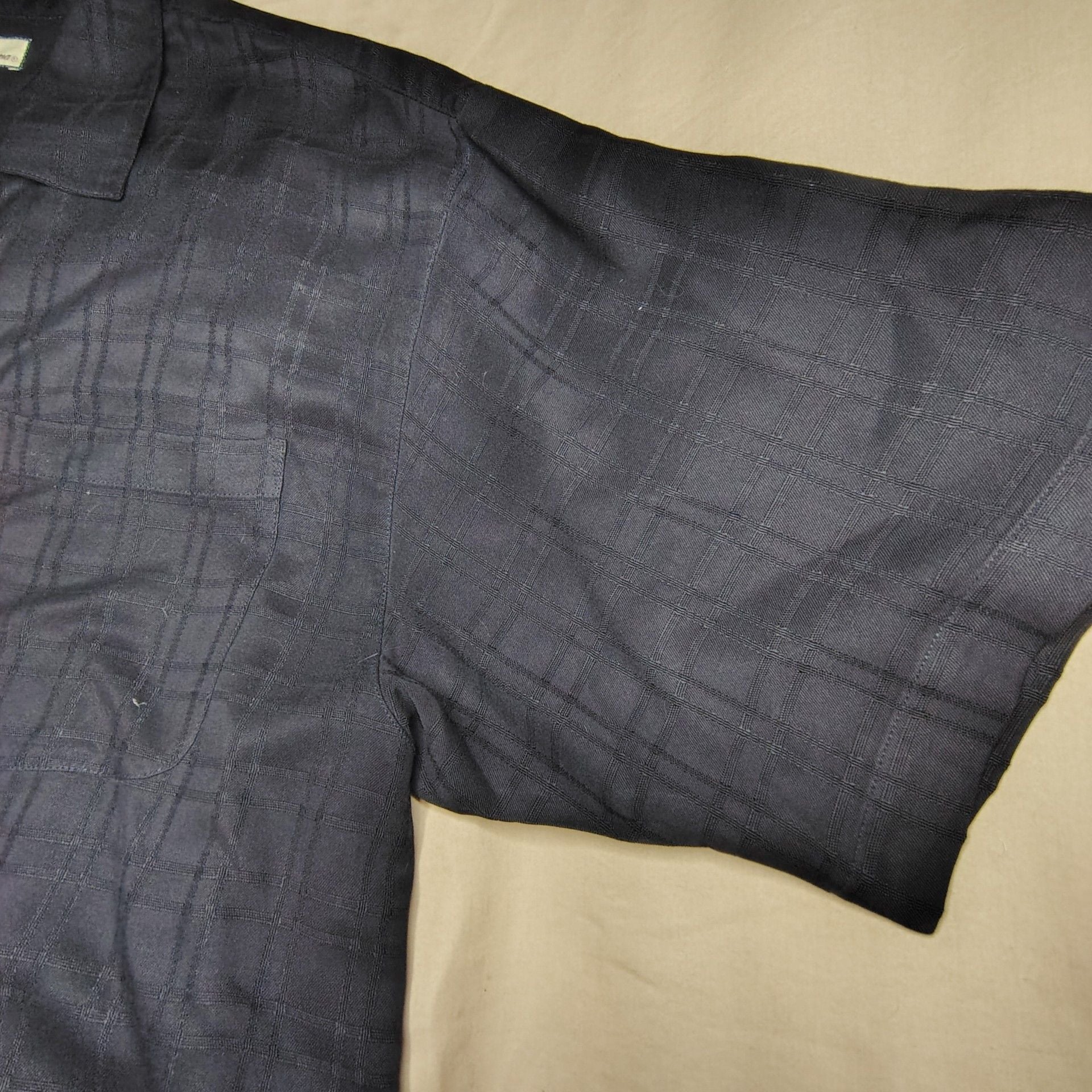Tommy Bahama Men's XL Black 100% Silk Short Sleeve Button Down Shirt 5