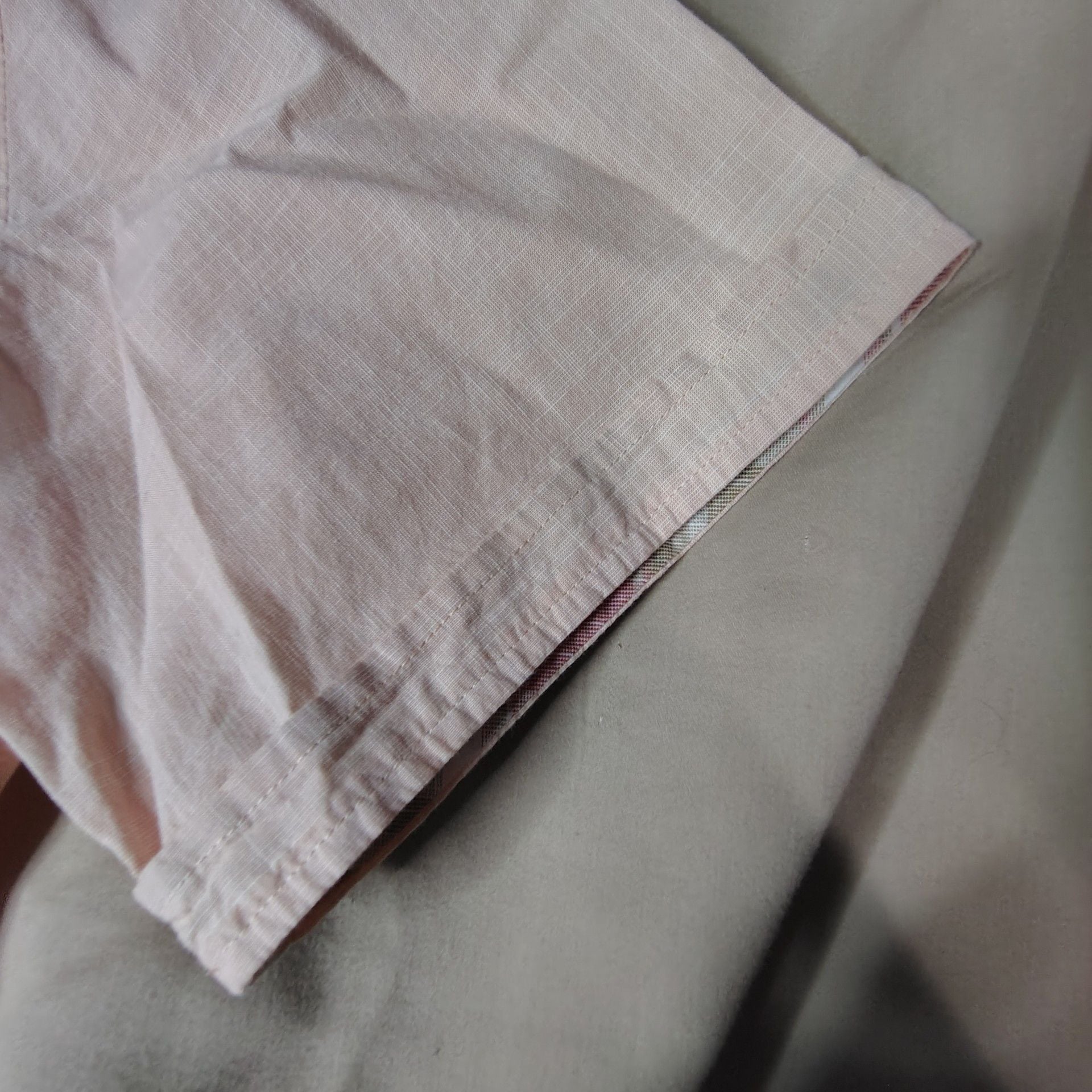 Weatherproof Vintage Men's Size M Short Sleeve Button Down Shirt Peach 7