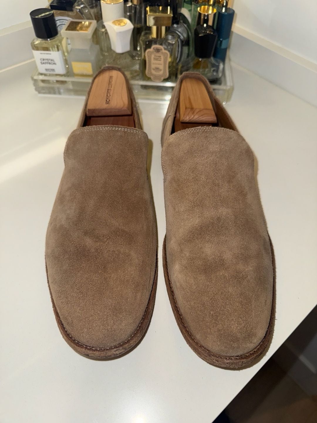 Frye Men's Suede Chris Venetian Slip-On Loafers Size 12D 4