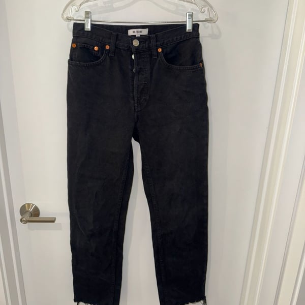 RE/DONE Comfort Stretch High Rise Stove Pipe Sz 25