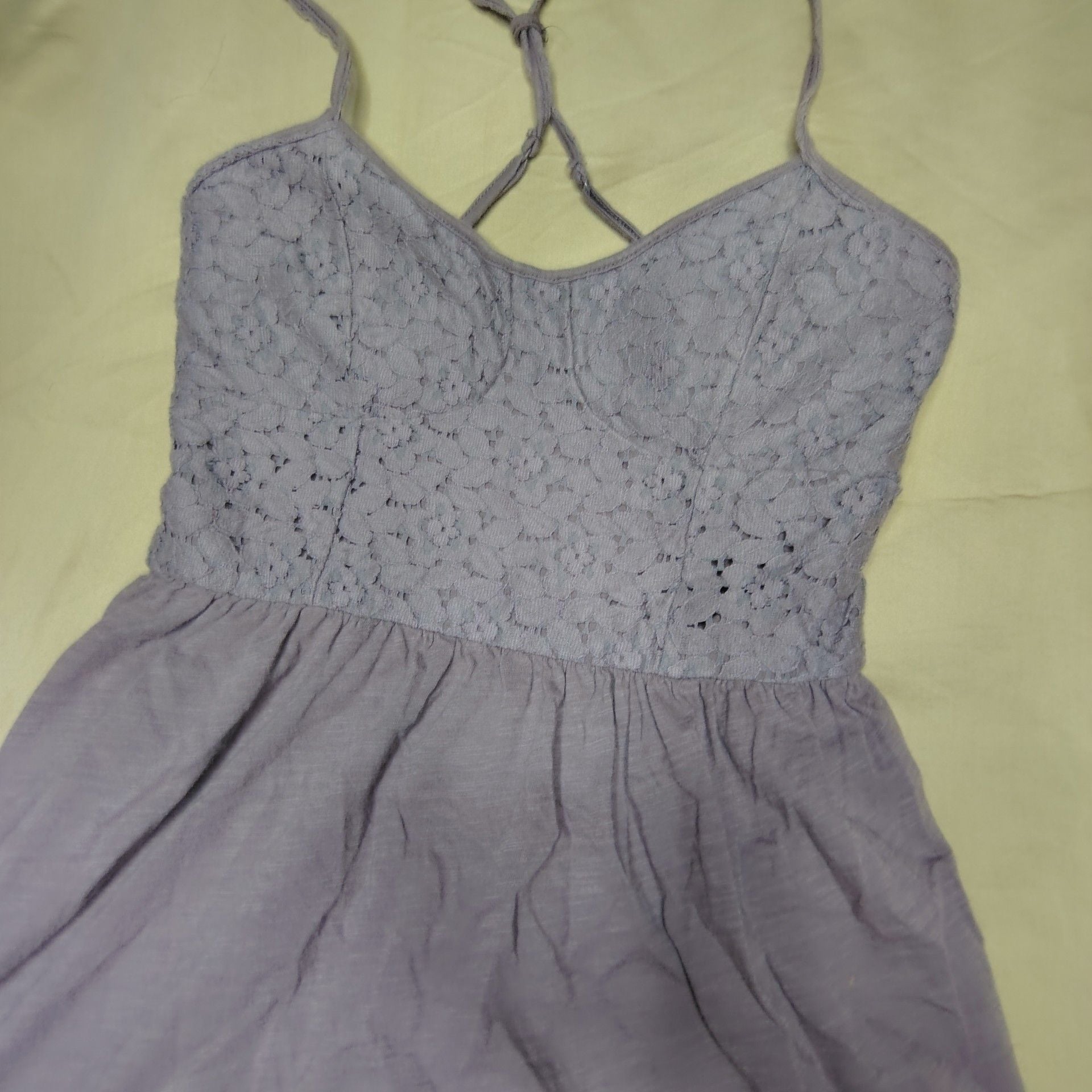 American Eagle Outfitters Purple Lace Bodice Mini Dress Size XS/TP 3