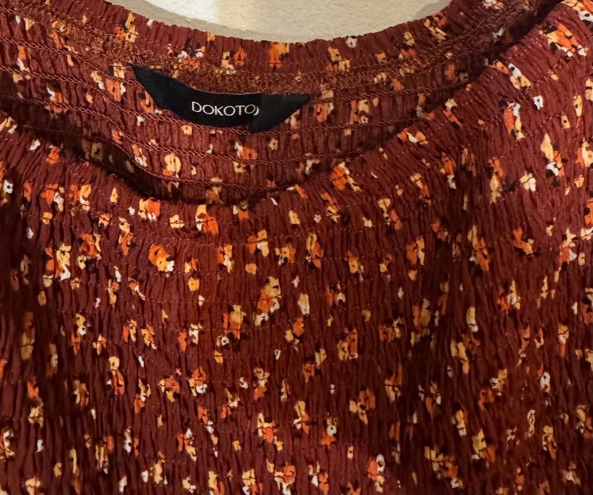 Dokotoo Floral Smocked Tiered Mini Dress Size L 4