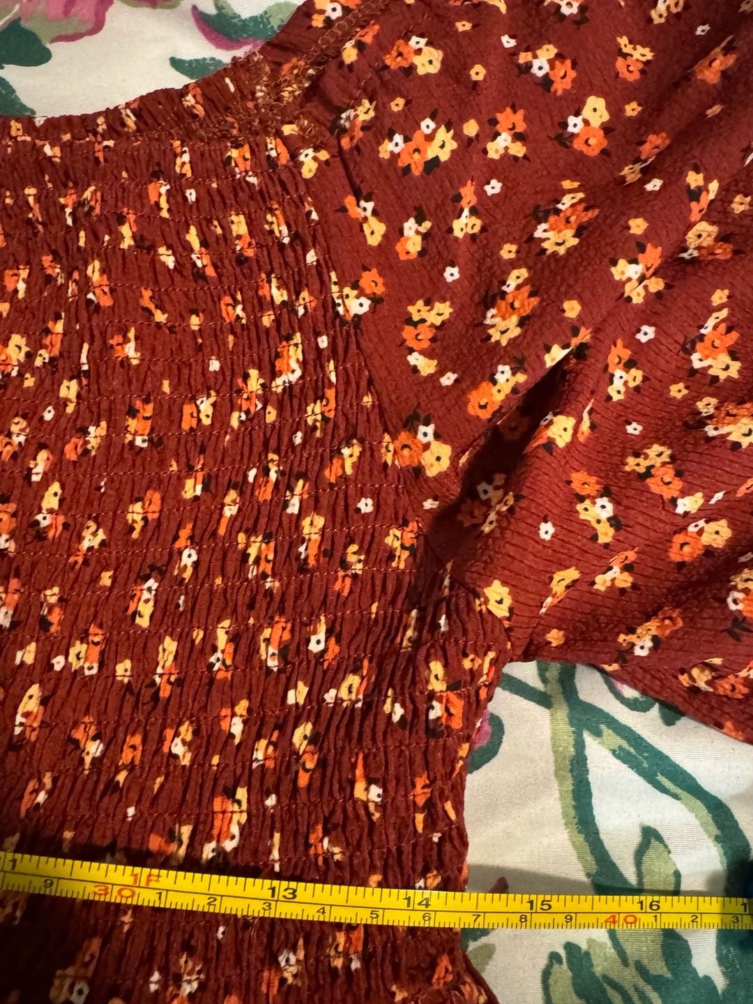 Dokotoo Floral Smocked Tiered Mini Dress Size L 7
