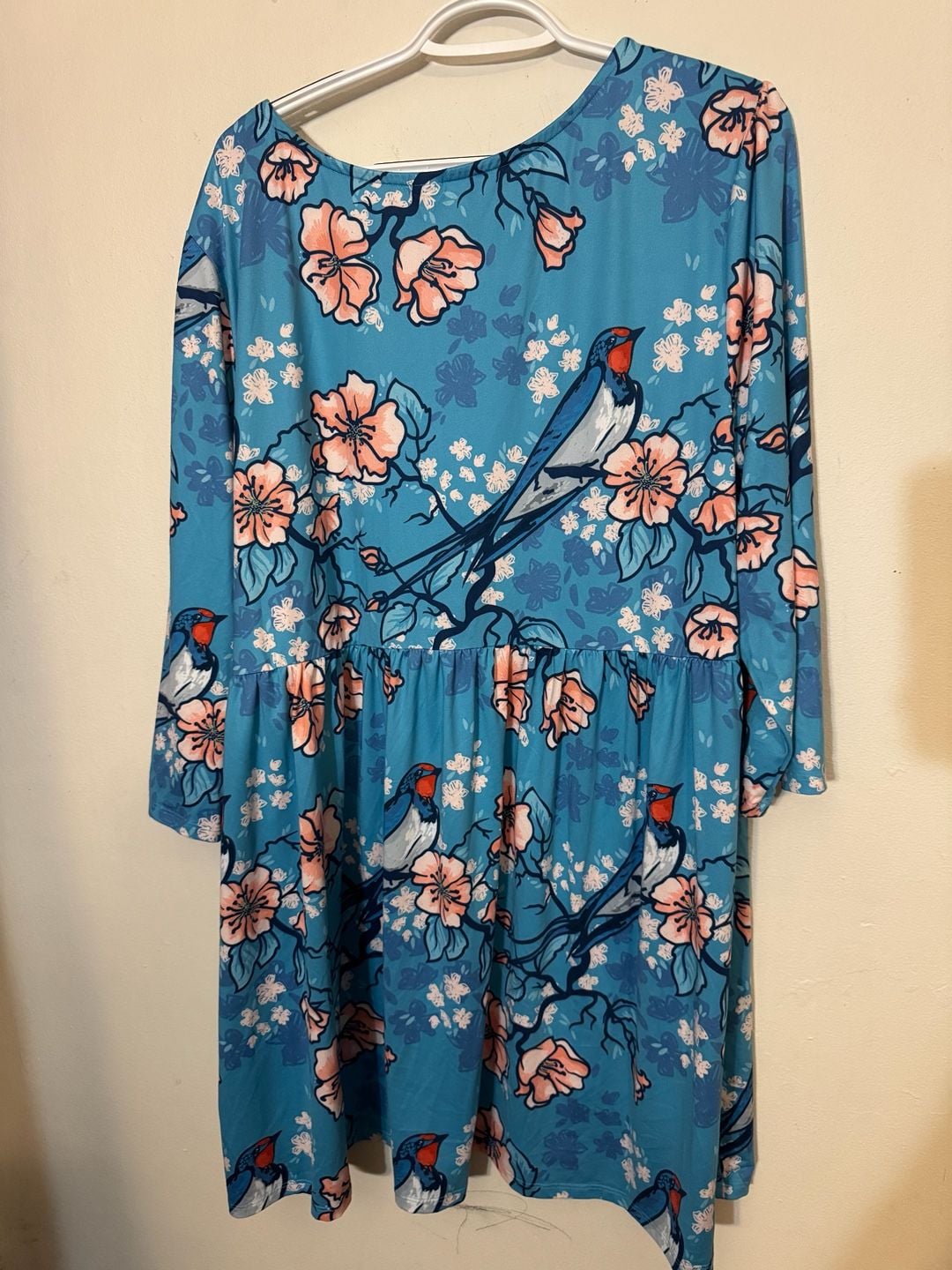 Nanu Floral Bird Print Drop Waist Dress Size 3X 3