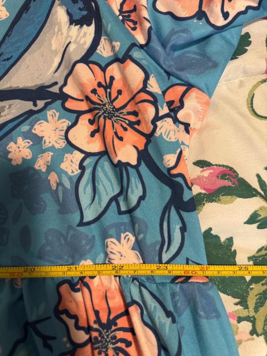 Nanu Floral Bird Print Drop Waist Dress Size 3X 6