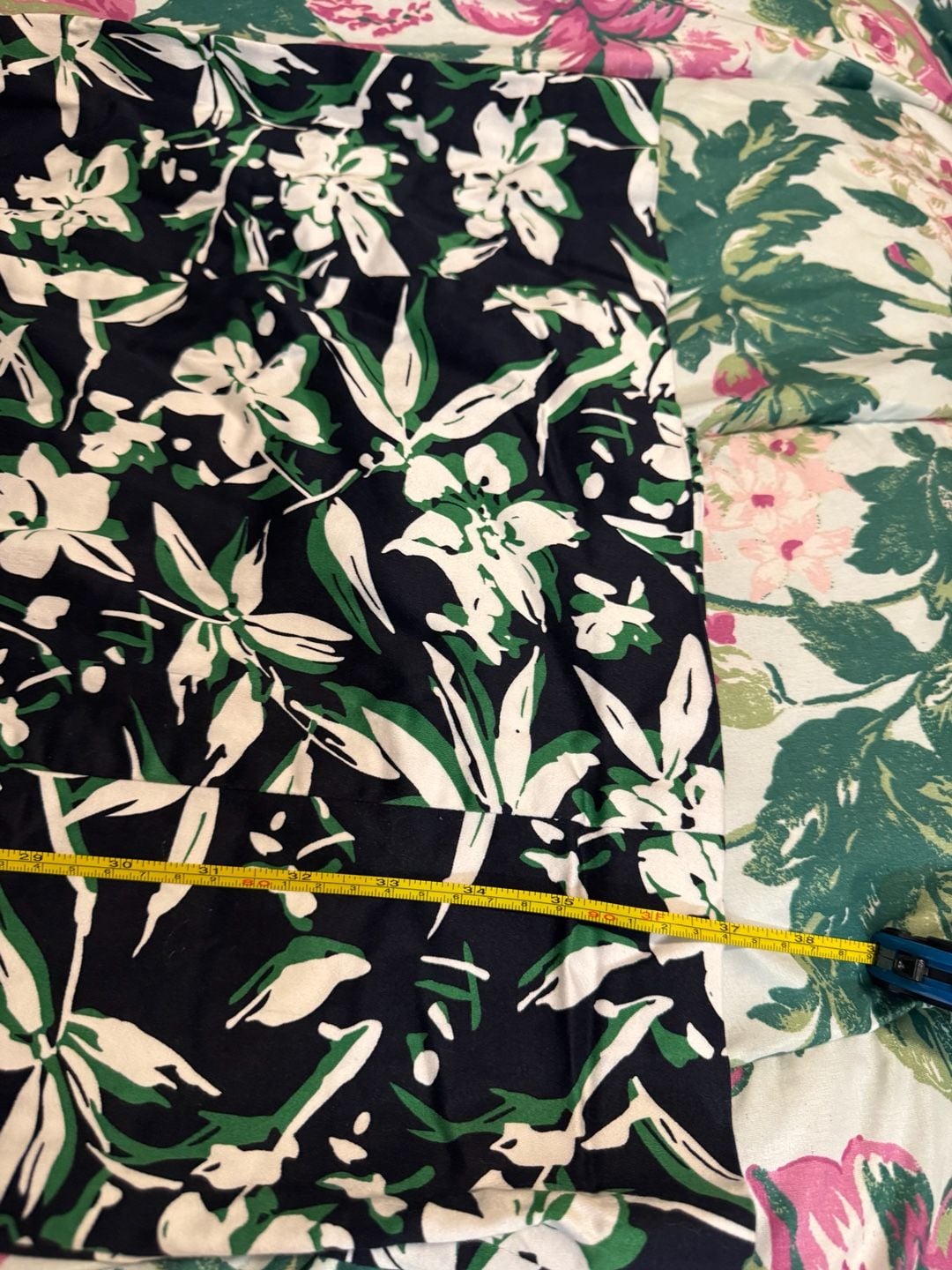 Chaps Size 10 Sleeveless Floral Sheath Dress Navy Green White 6