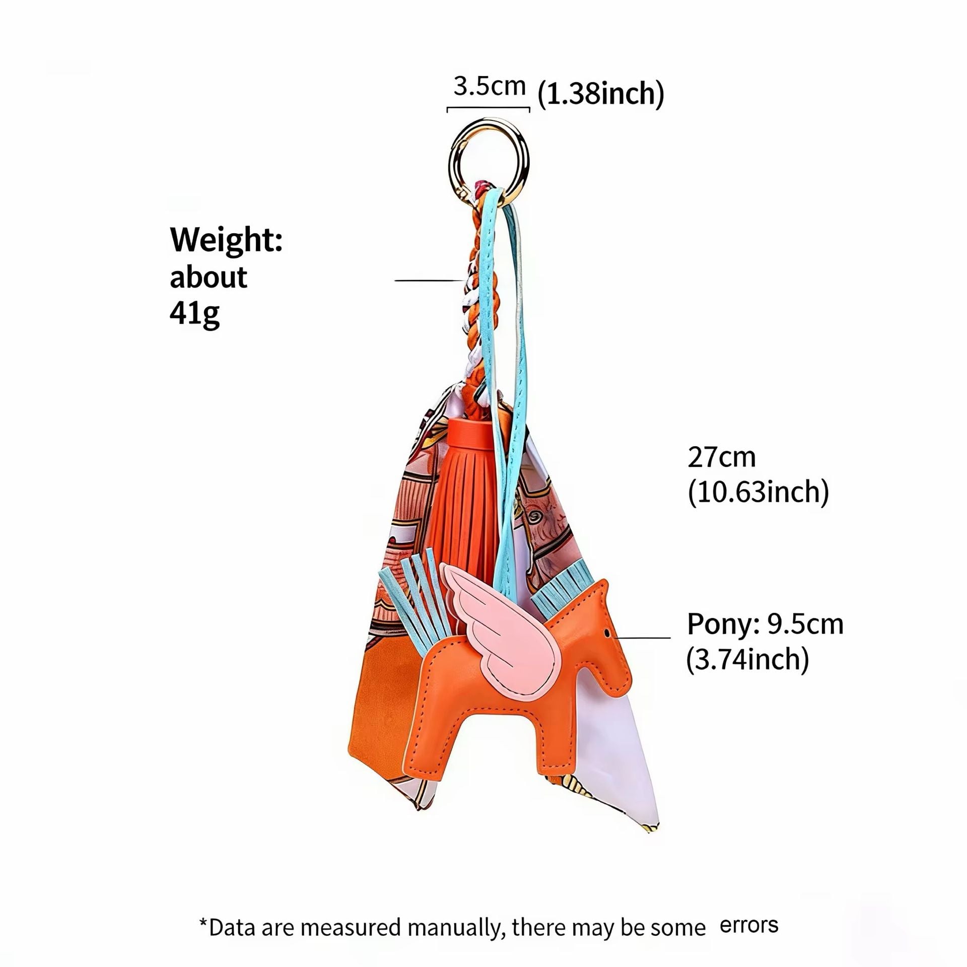 Red Horse & Tassel Charm w/ Twilly Scarf Bag Charms , Car charm 3