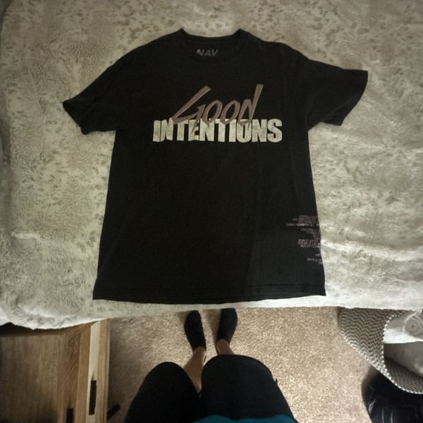 NAV x Vlone Good Intentions Album T-Shirt Size Large