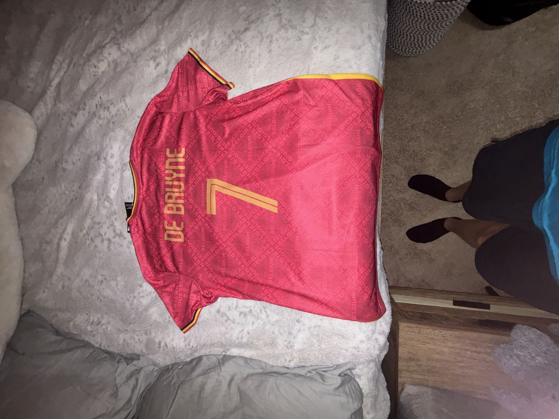 Team Belgium De Bruyne 7 Soccer Jersey Size XXL 8