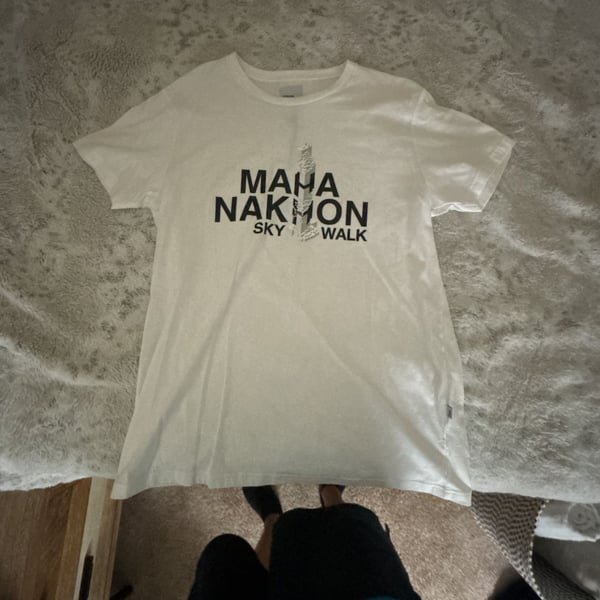 MahaNakhon Sky Walk Graphic T-Shirt White Size L