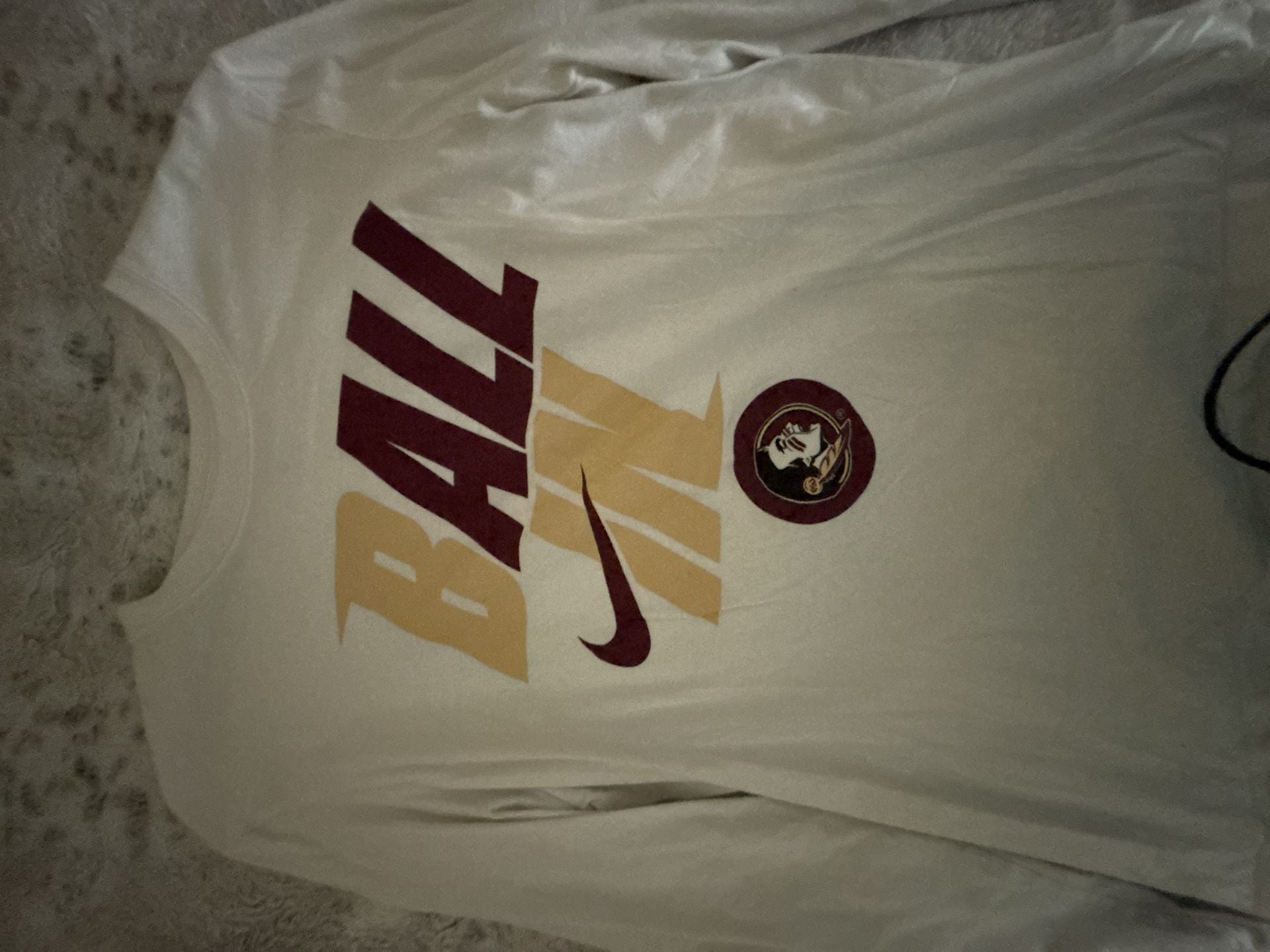Nike Florida State Seminoles Ball In Long Sleeve T-Shirt Size L 2