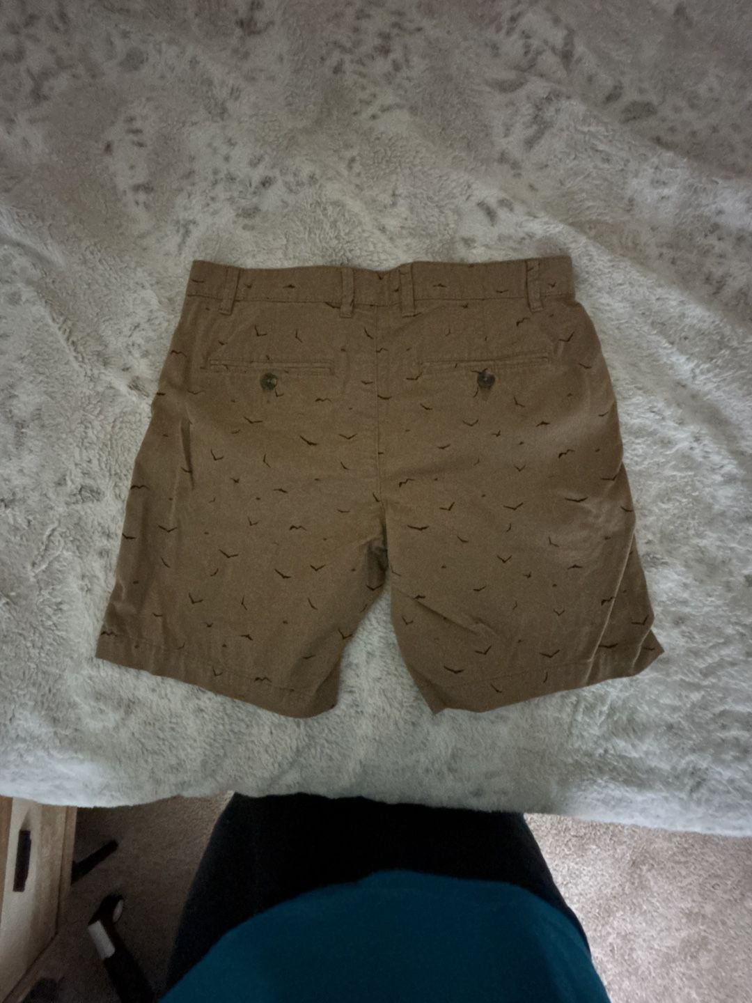 Denim & Flower Ricky Singh Bird Print Chino Shorts Size 30 5