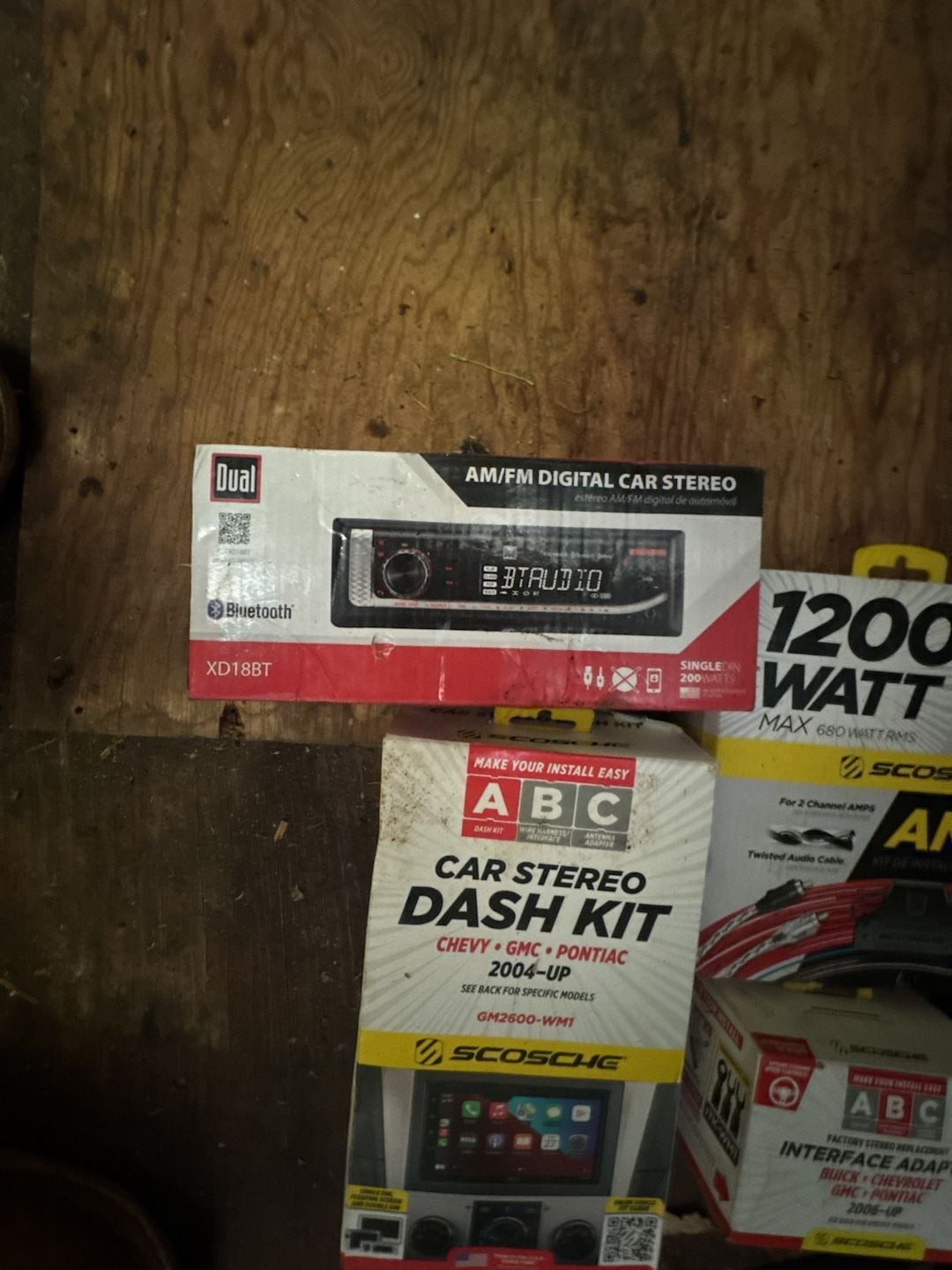 Dual Car Stereo w/ Scosche Dash Kit, Interface Adapter,&1200 Watt Amp Wiring Kit 3