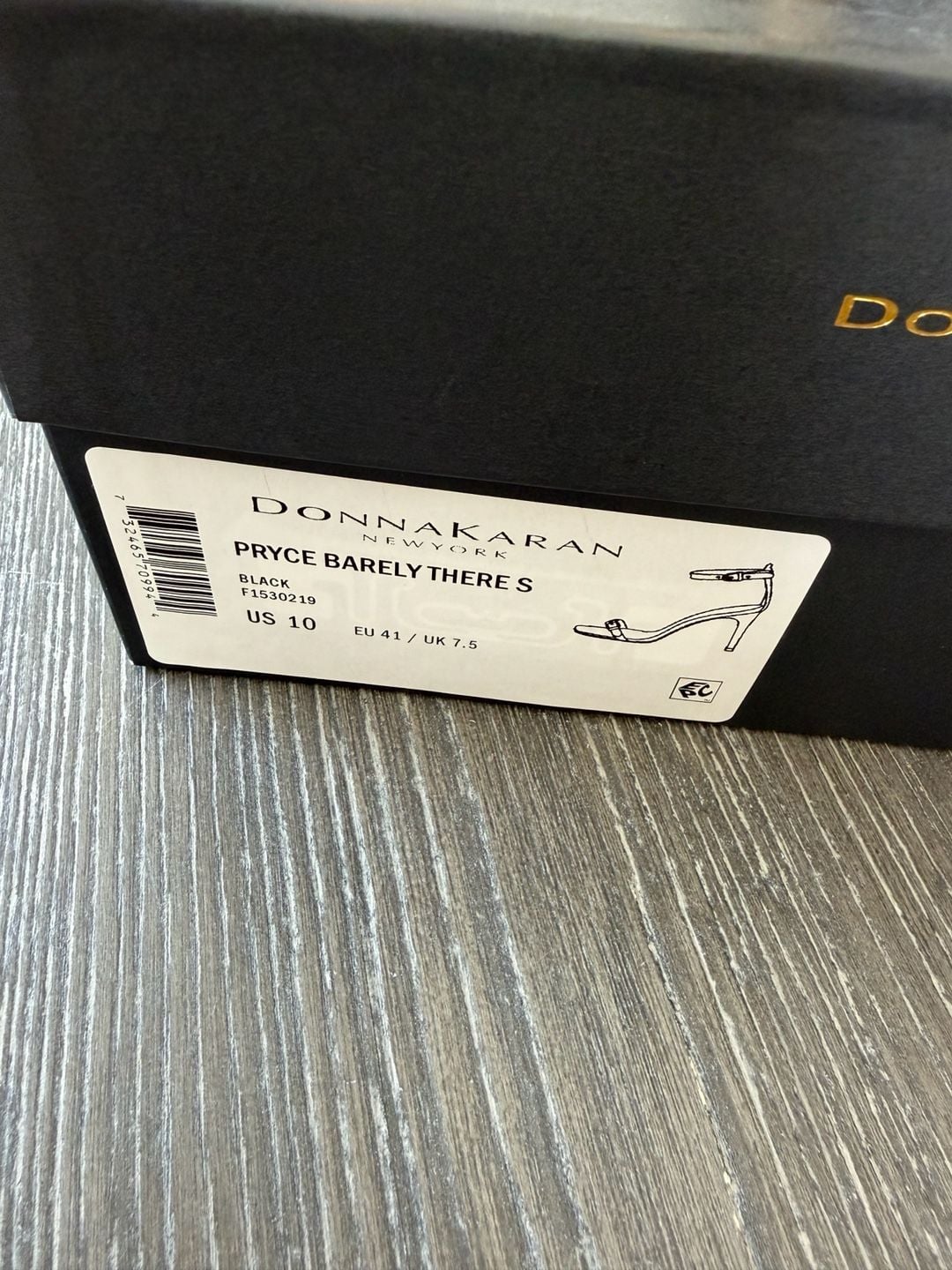Donna Karan Pryce Barely There Sandals Black Size 10 6