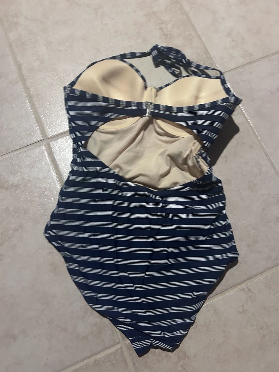 Merona Women's Striped Halter One-Piece Swimsuit Size M 2