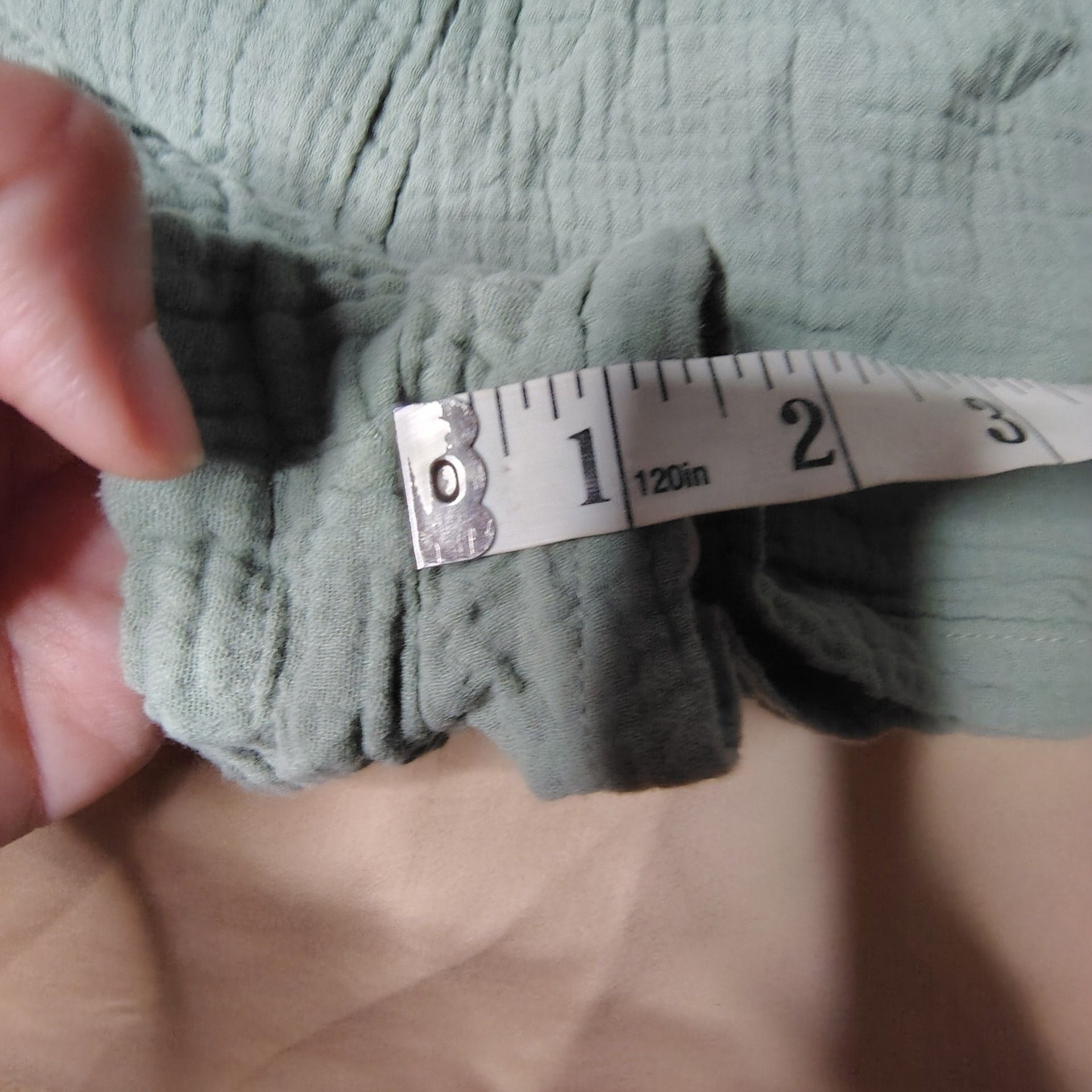 Forever 21 Women's XS Sage Green Cotton Gauze Pajama Set 11