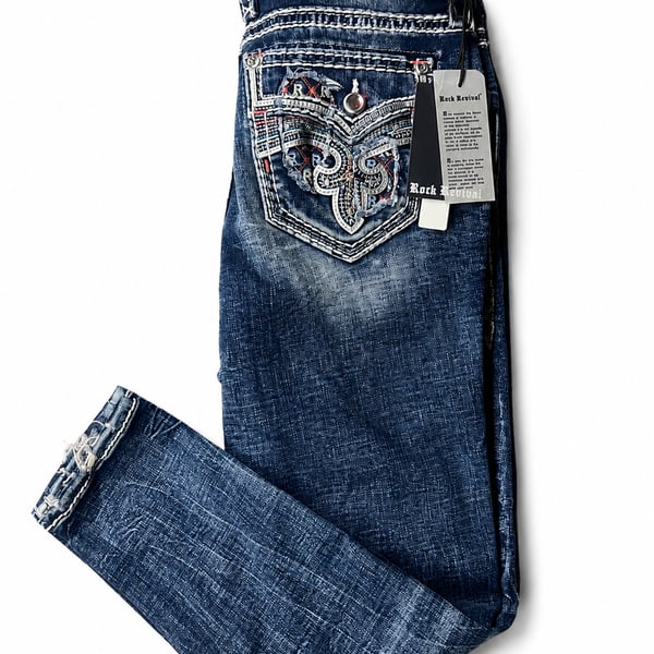 Rock Revival Embellished Straight Leg Jeans