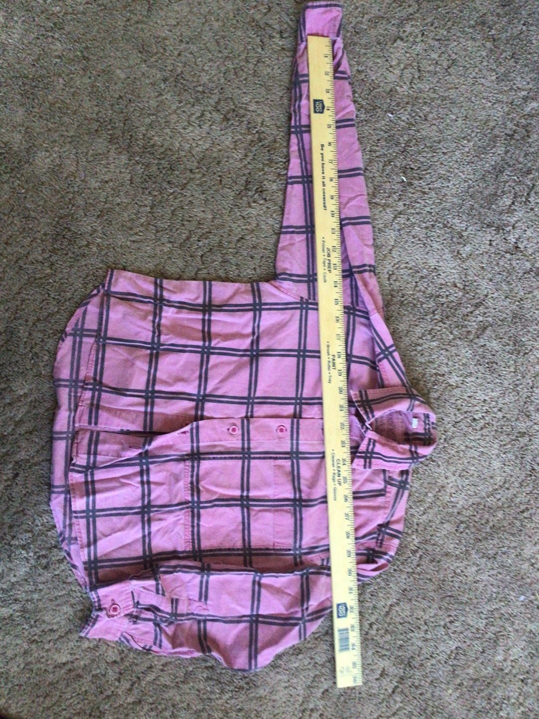 Cotton Stuff Pink and Black Plaid Long Sleeve Button Down Shirt 3