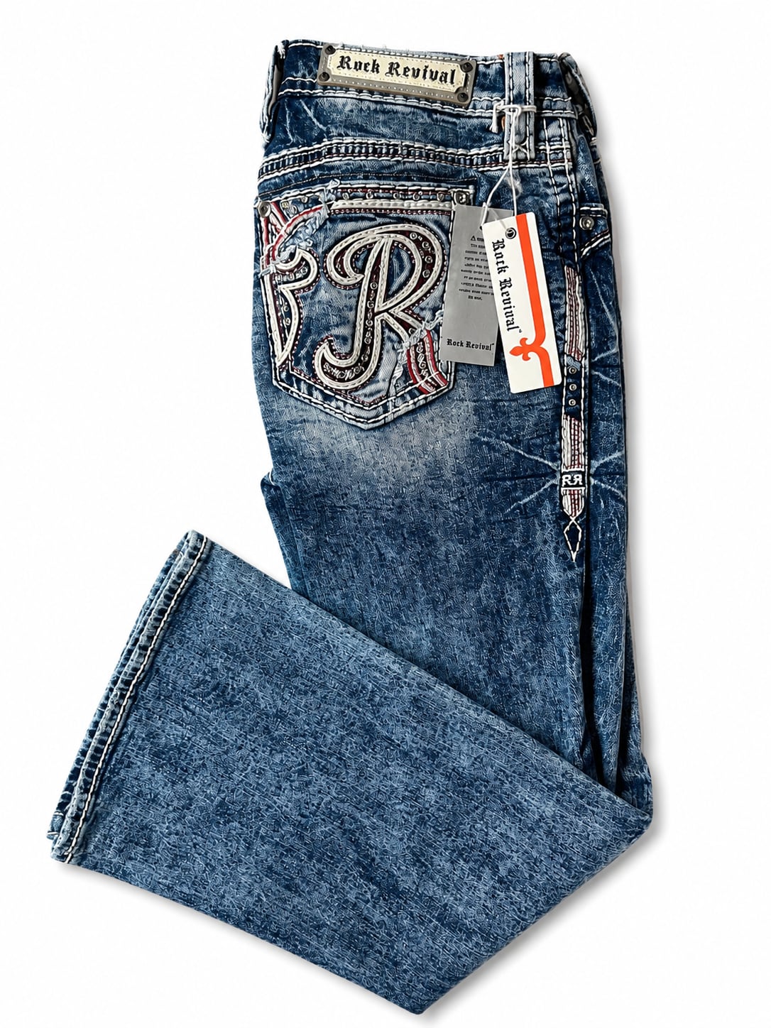 Rock Revival Men's Bootcut Jeans with Embroidered Pockets 2