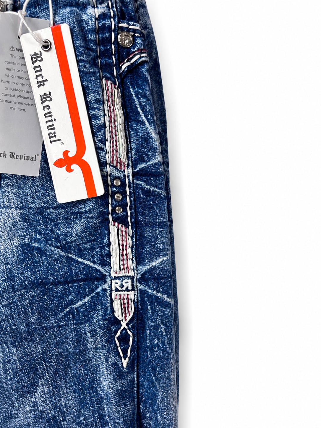 Rock Revival Men's Bootcut Jeans with Embroidered Pockets 5