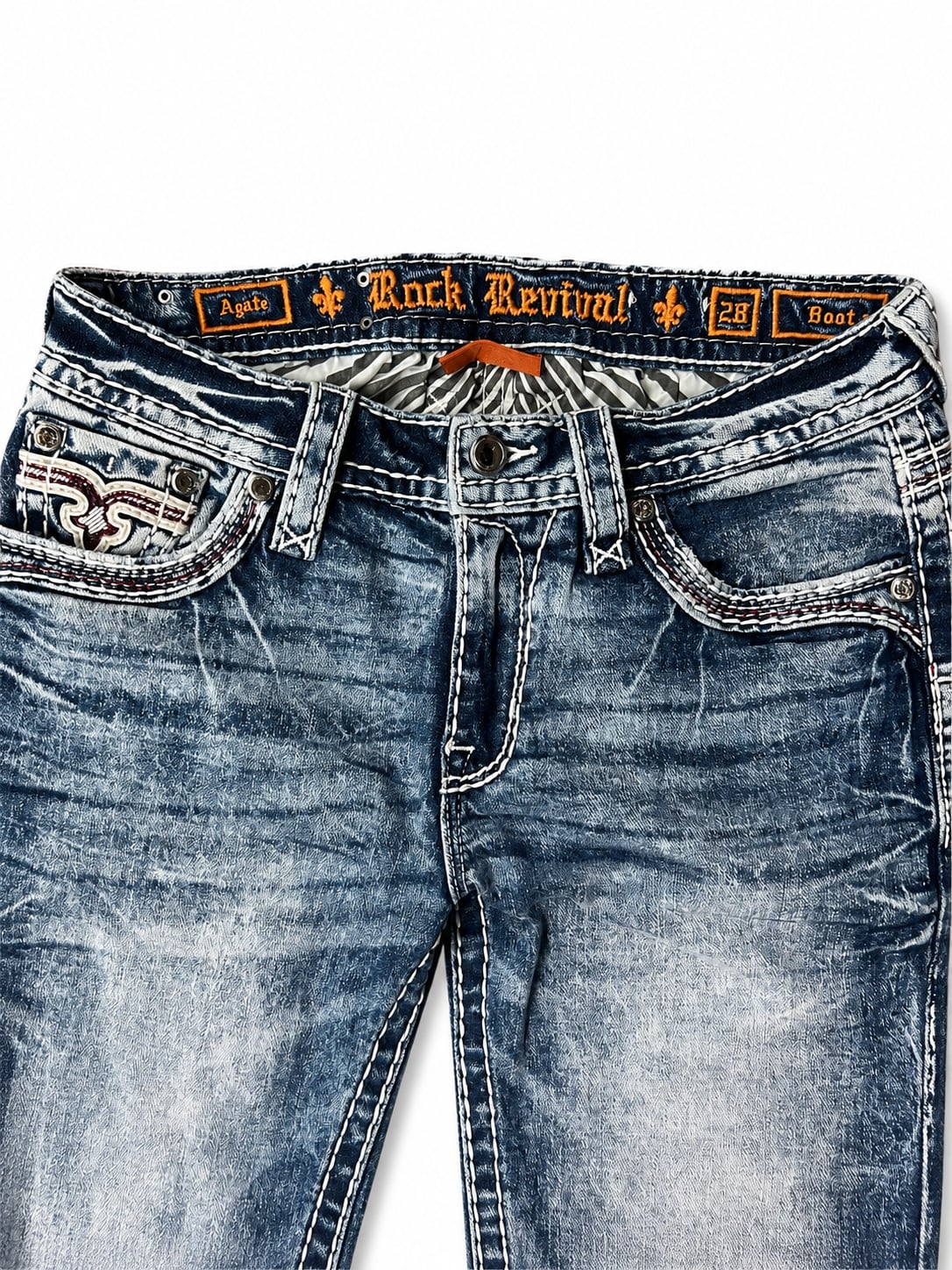 Rock Revival Men's Bootcut Jeans with Embroidered Pockets 6