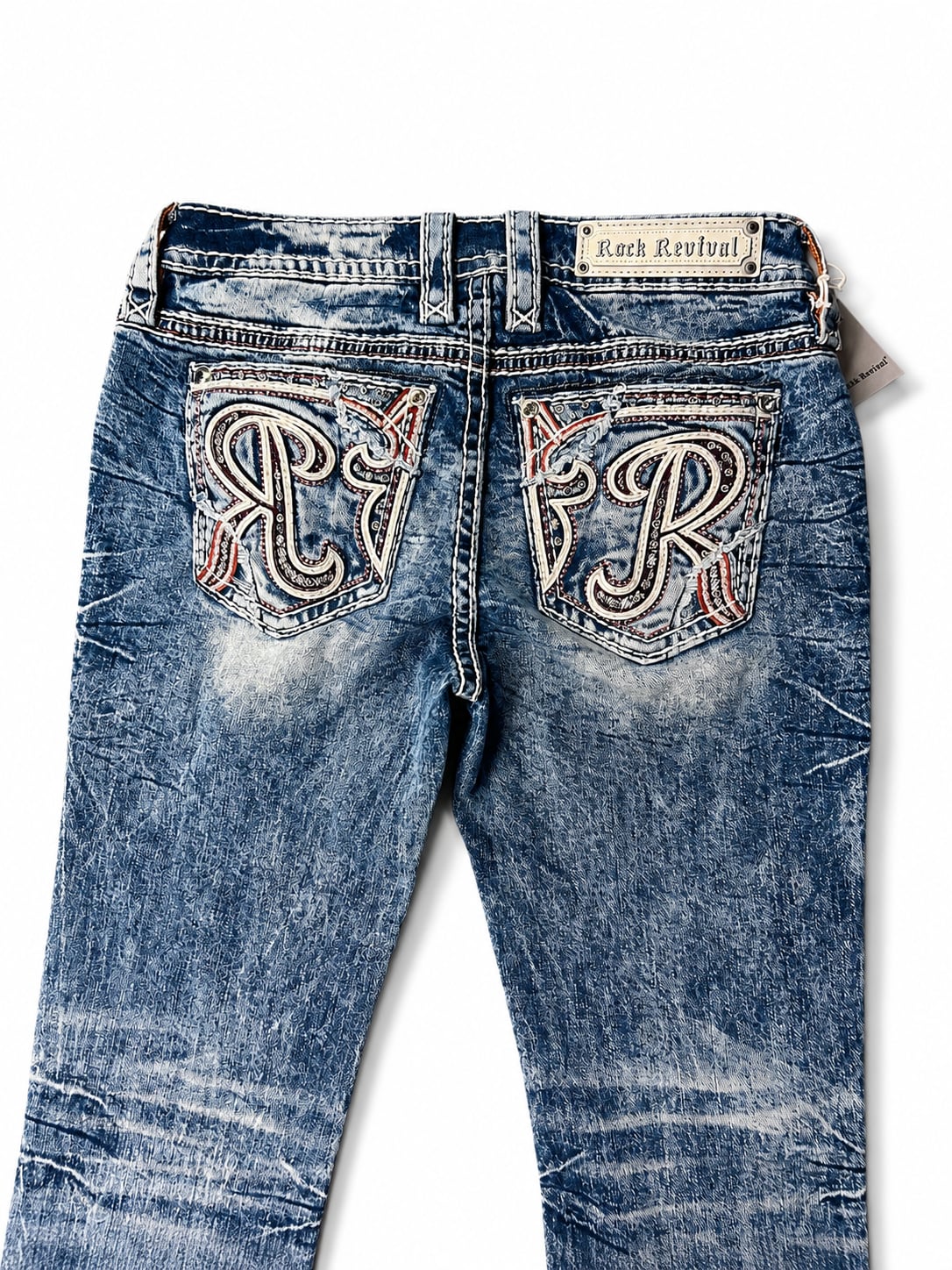 Rock Revival Men's Bootcut Jeans with Embroidered Pockets 8