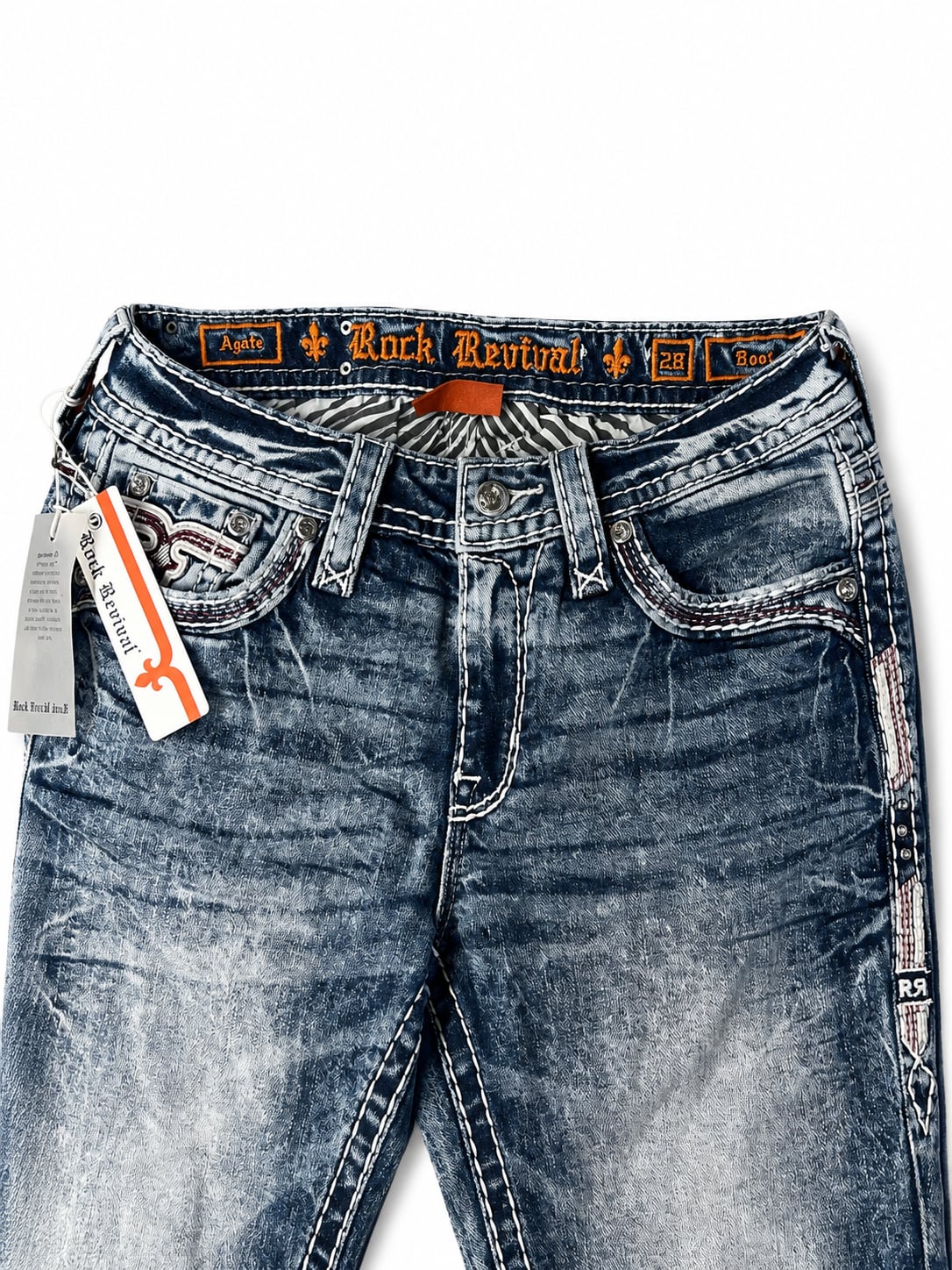 Rock Revival Men's Bootcut Jeans with Embroidered Pockets 9