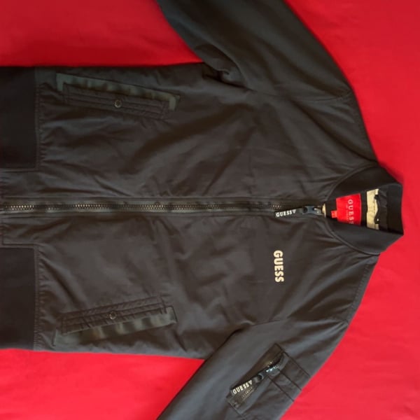 Guess Los Angeles Men's Black Bomber Jacket Size M