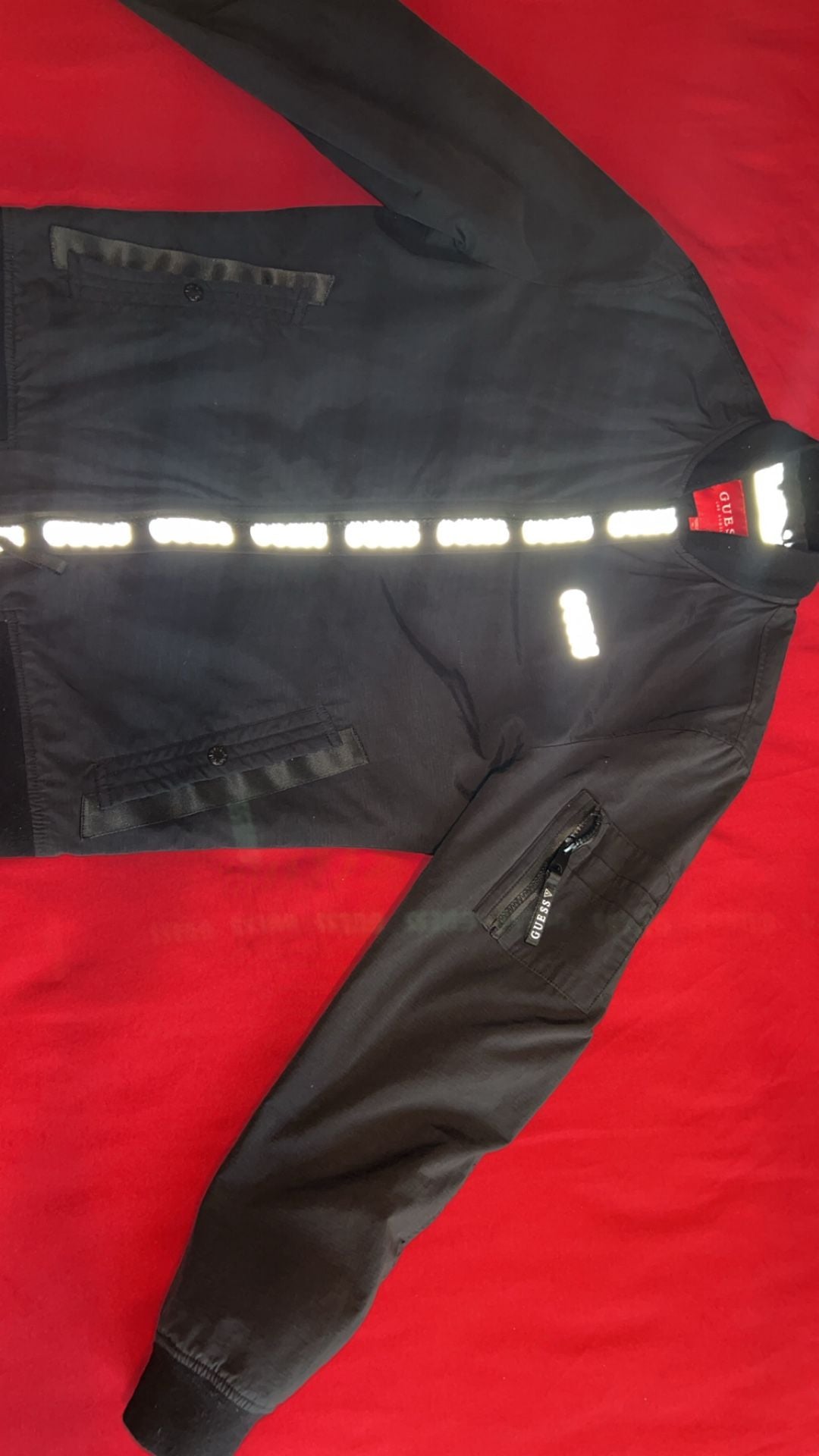 Guess Los Angeles Men's Black Bomber Jacket Size M 6