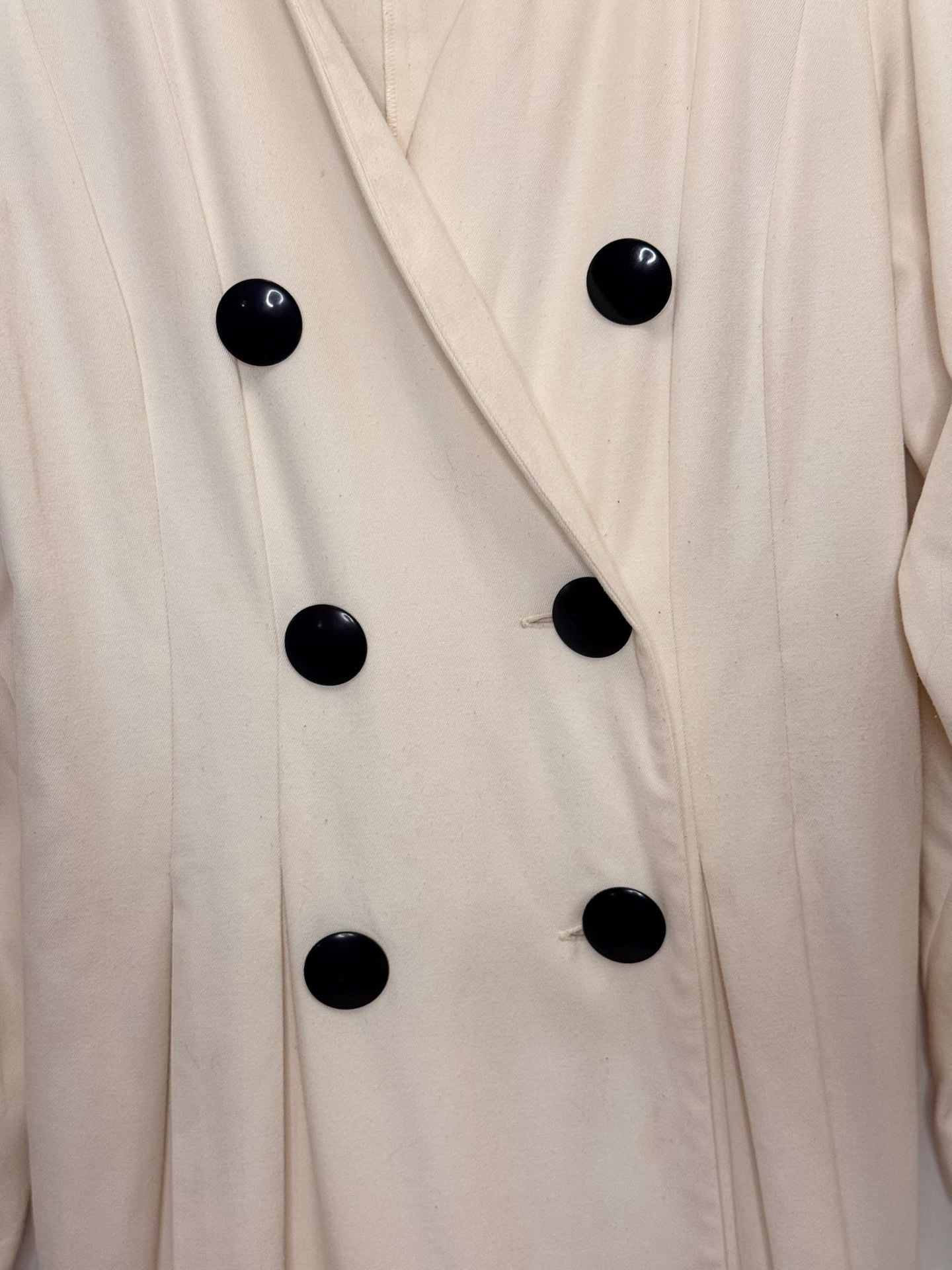 Vintage Early 90’s Albert NIPON Executive Dress Cream Double Breasted Size 6 3