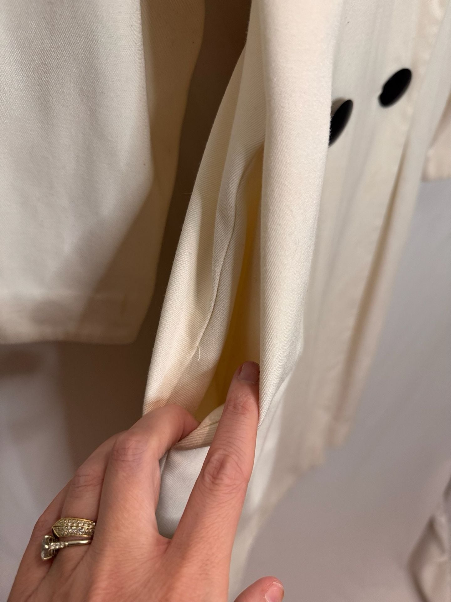 Vintage Early 90’s Albert NIPON Executive Dress Cream Double Breasted Size 6 4