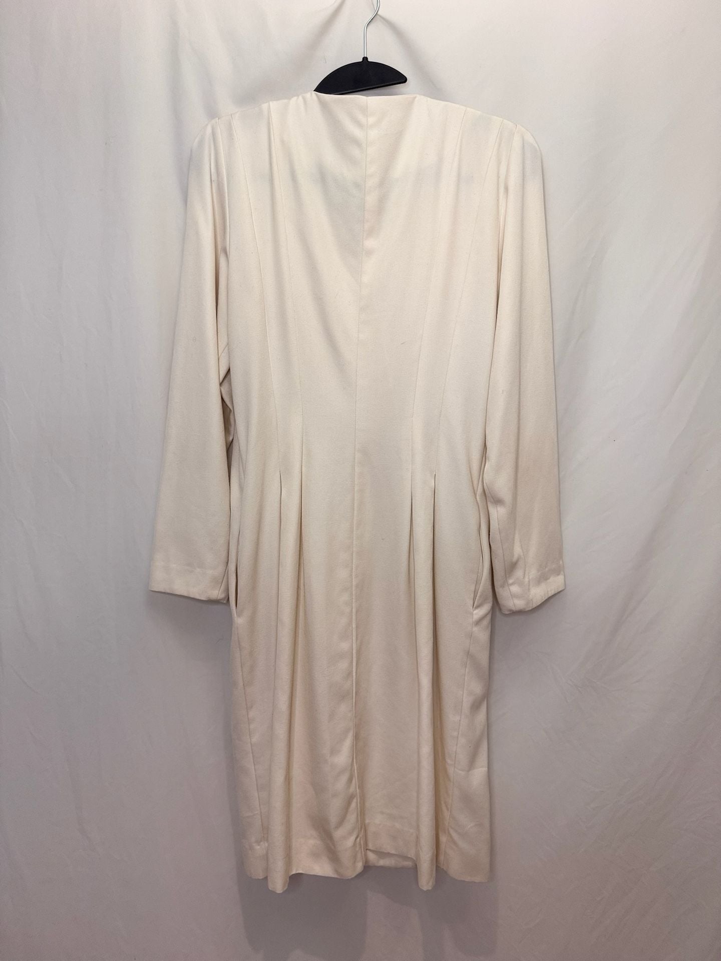 Vintage Early 90’s Albert NIPON Executive Dress Cream Double Breasted Size 6 7