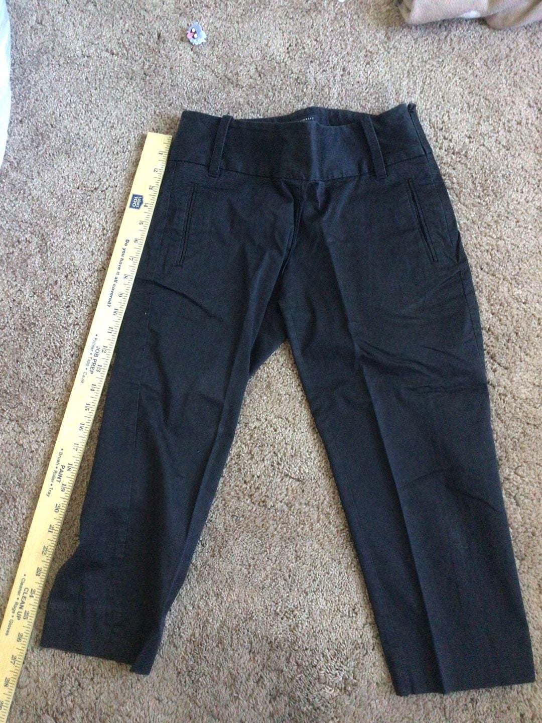 Banana Republic Martin Fit Stretch Black Cropped Pants Size 0 2